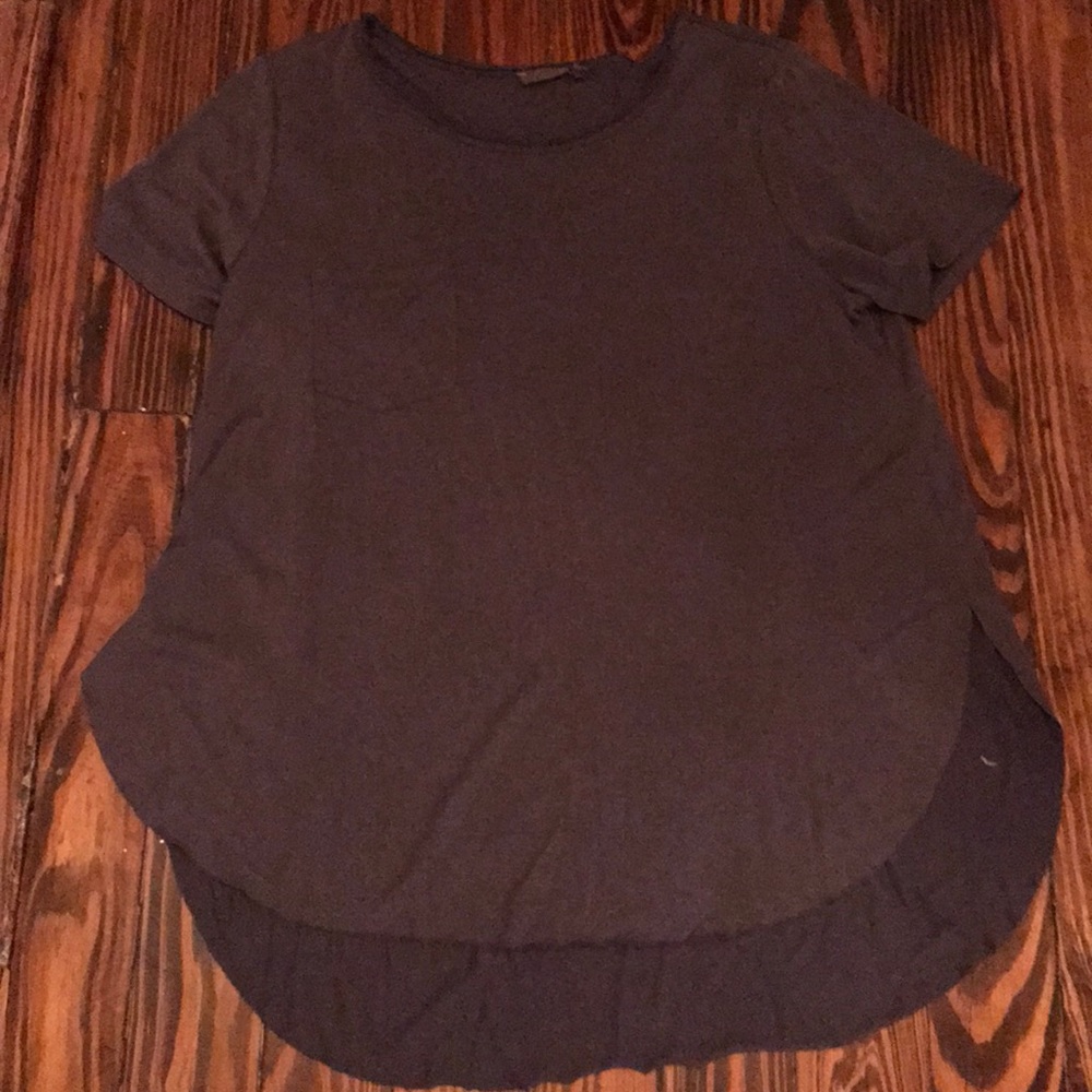 Navy long flowy pocket tee